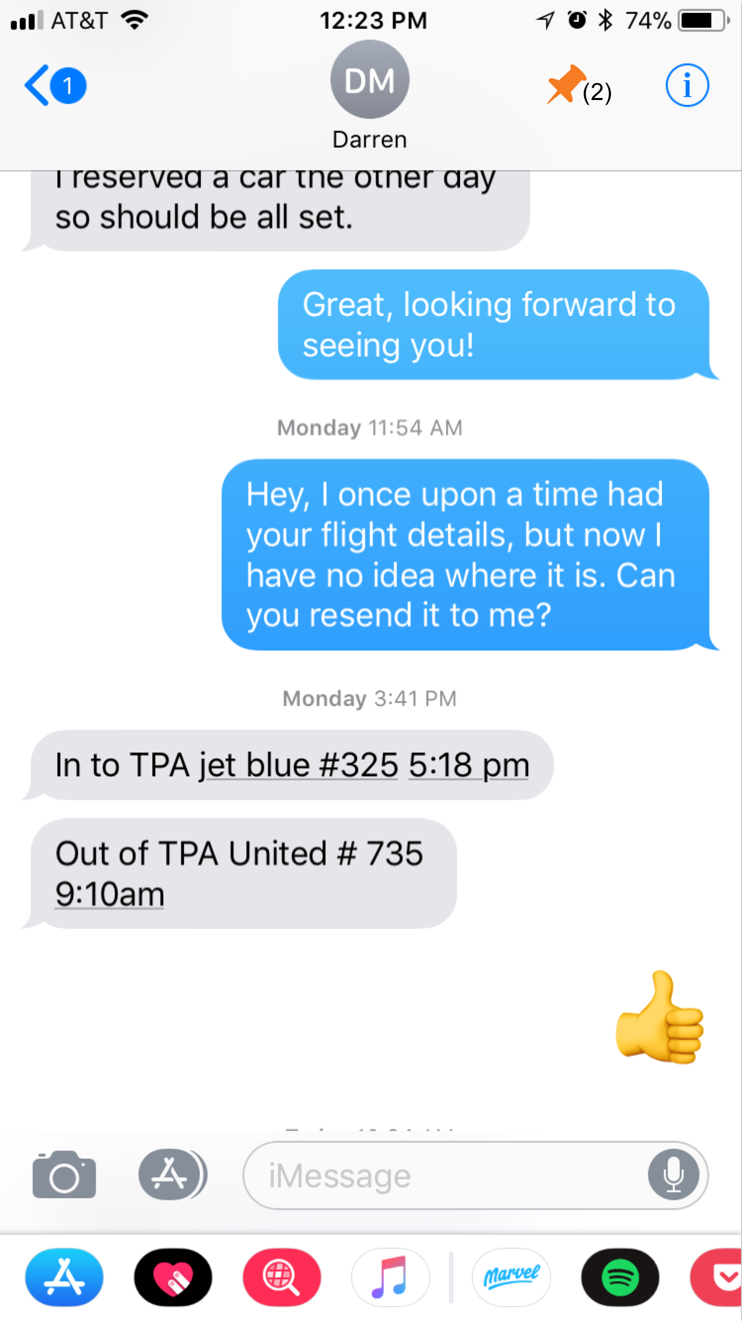 text message thread