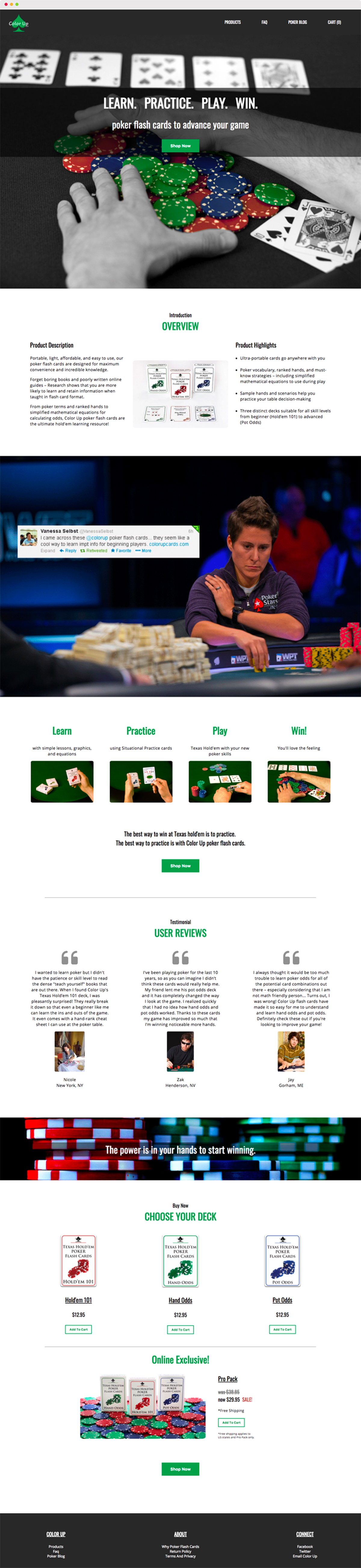 home page of new website